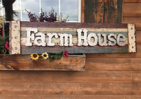Farm House Farmhouse Decor Wall Sign Rustic Reclaimed