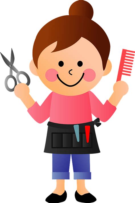 Download Beautician Hairdresser Woman Clipart Hairdresser Cartoon Png