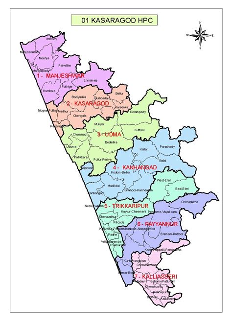 This state consists of 14 districts among them palakkad is the largest city and alappuzha is the smallest the following are the districts of kerala along with their district maps Kasaragod (Lok Sabha constituency) - Wikipedia