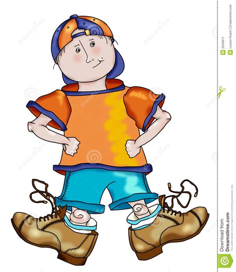 Billy With Big Shoes Stock Illustration Illustration Of