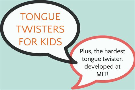 Tongue Twisters For Kids That Make Them Laugh