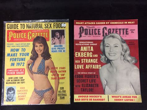 The National Police Gazette Magazine Lot Tina Deauche Anita Ekberg Covers