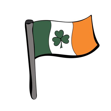 Bandera Irlandesa Con Trébol 16122002 Vector En Vecteezy