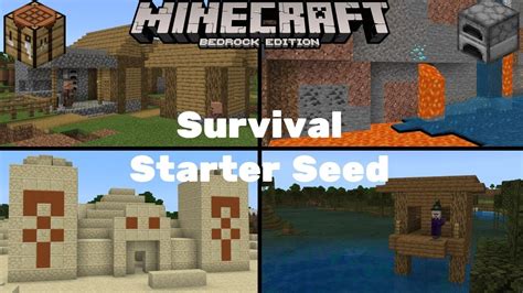 Minecraft Survival Starter Seed Bedrock Edition 116 Youtube