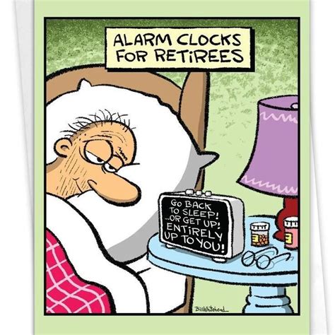 An Older Man Is Sleeping In His Bed With The Alarm Clock On Its Side