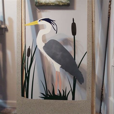 Great Blue Heron Metal Wall Art Metal Privacy Screens Etsy Metal