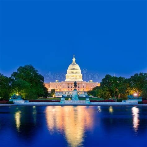 Capitol Building Sunset Washington Dc Congress Stock Image Image Of