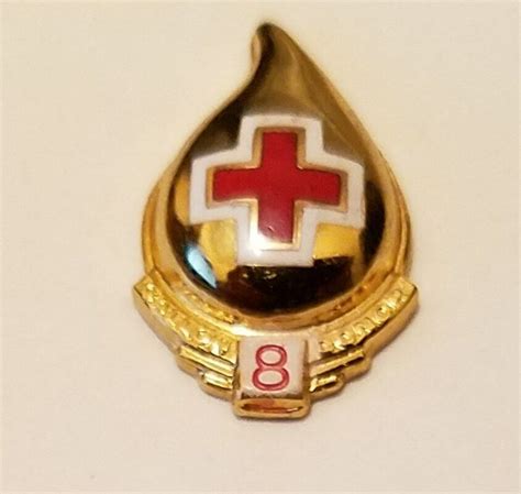 Red Cross Blood Donor Pin Red 8 Gallon New Ebay