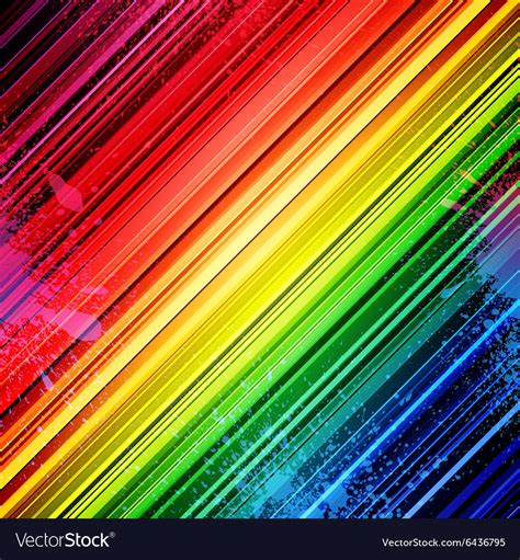 Rainbow Diagonal Stripes And Colorful Paint Vector Image