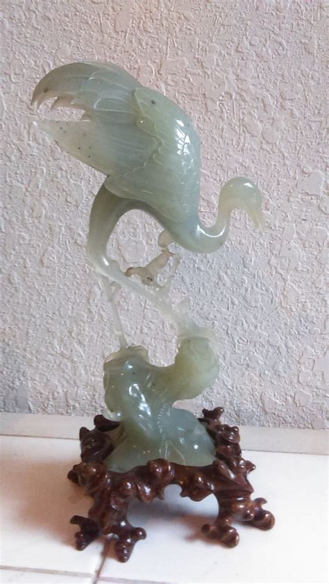 Research past prices of chinese statues to buy or bid confidently the most valued medium to create chinese statues with is jade. Great! ANTIQUE CHINESE Hand Carved Green JADE Heron ...
