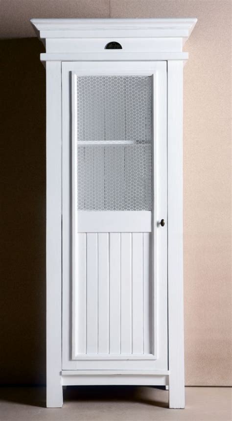 Made of thick plastic that's a breeze to wipe clean, this divided bin keeps food organized and within reach. English Elegance Grocery Cupboard with Chicken Wire | Tall ...