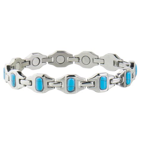 Bright Stainless Turquoise Magnetic Sabona Copper Bracelets