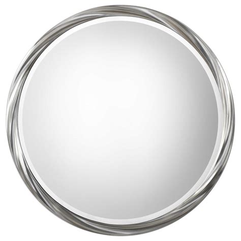 Uttermost Mirrors Round Orion Silver Round Mirror Mueller Furniture Wall Mirrors