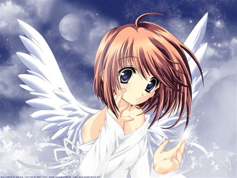 Skirt short hair skirt smile upper body yellow eyes anime. Anime Angel Wallpapers - Wallpaper Cave