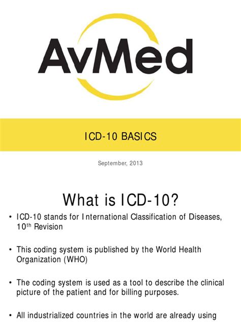 West nile virus infection a92.3. ICD 10 Basics | International Statistical Classification ...