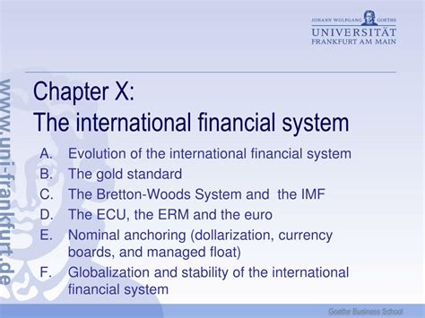 Ppt Chapter X The International Financial System Powerpoint
