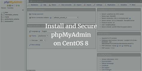 Install And Secure PhpMyAdmin On CentOS 8