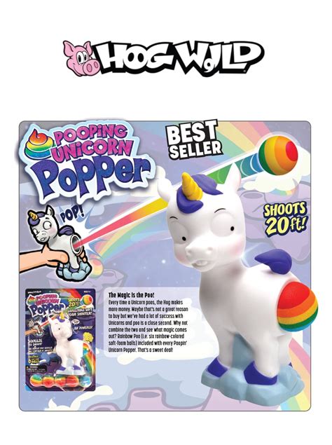 Hog Wild Pooping Unicorn Popper Foam Ball Shooter Amazonca Toys And Games