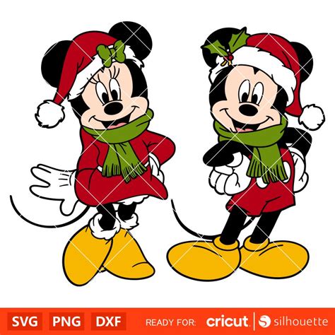 Christmas Mickey & Minnie Svg, Christmas Svg, Disney Christmas Svg
