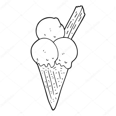 Vector Dibujo Helado Helado Vector Dibujado A Mano Dibujo Vector