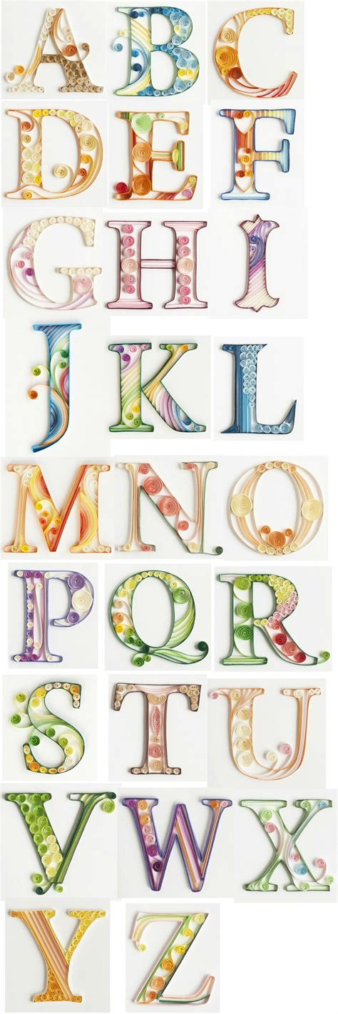 Download the letter a template and pattern for free. Quilled paper alphabet by QuillingCard | Quilling paper ...