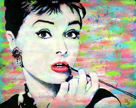 Audrey Hepburn Art Breakfast At Tiffanys Painting By Bob Baker
