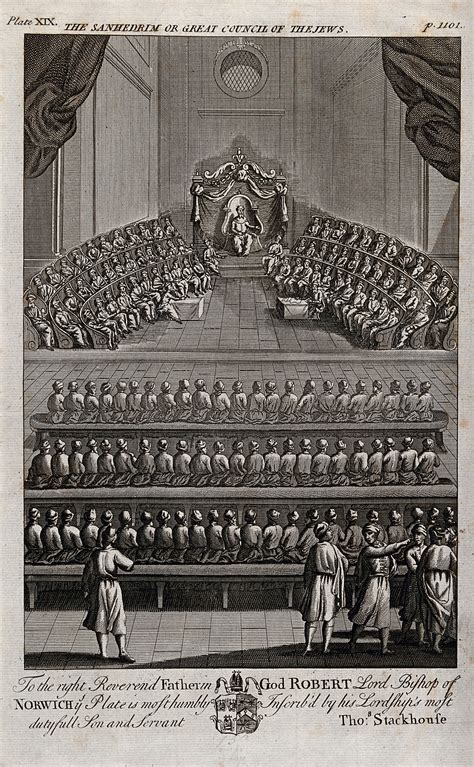 The Sanhedrin Or Great Council Of The Jews Etching Wellcome