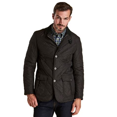 Barbour Mens Quilted Lutz Anorak Jacket Black Large