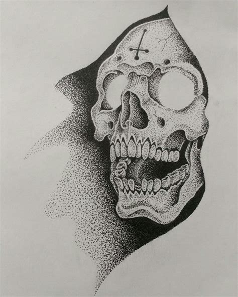 Skull Dotwork Skulls Drawing Skull Art Drawings