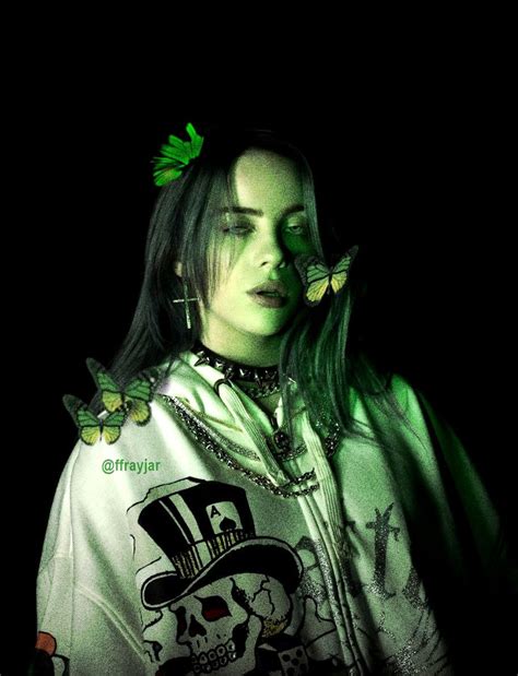 Billie Eilish Dark Green Aesthetic Billie Eilish Bad Girl Wallpaper