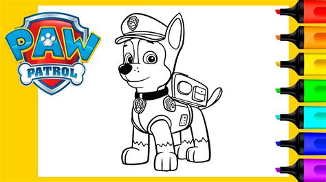 Coloring Paw Patrol Chase Art And Coloring Fun Youtube My Xxx Hot Girl