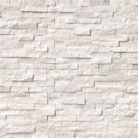 Rockmount Stacked Stone Arctic White Splitface Panel 6x24 Tiles