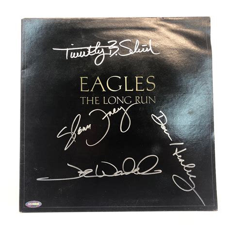Music Eagles The Long Run Signed And Framed Album Cover 28556