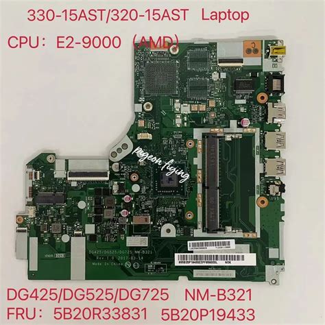 For Lenovo Ideapad 320 15ast Laptop Motherboard 80xv Cpu E2 9000u Amd
