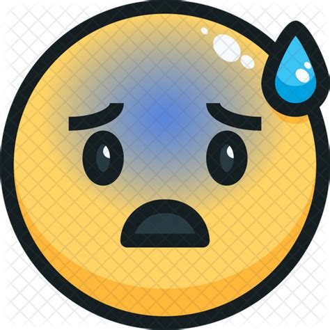 Feel Bad Emoji Icon of Colored Outline style - Available ...