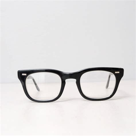 1950s glasses black thick frame eye glasses by oldfaithfulvintage