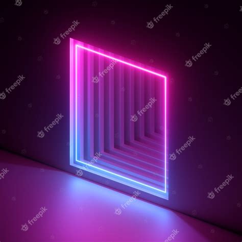 Premium Photo 3d Render Abstract Neon Background Pink Blue Violet