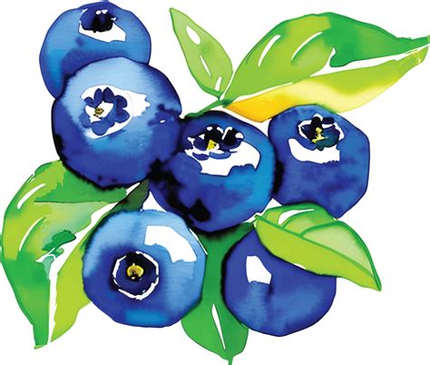 Blueberry Pancakes Watercolor Ai Generative 23886275 Png
