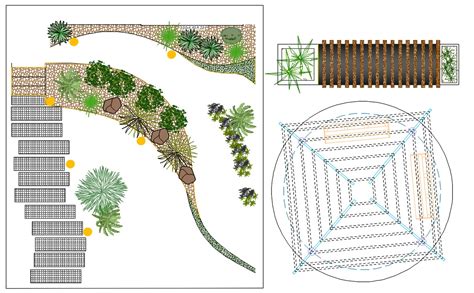Design for a residence garden. Residential Garden Design DWG - Cadbull