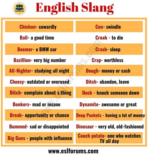 Slang Words List Of 100 Common Slang Words Phrases You Need To Know