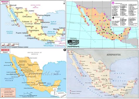 Mexico Map Of Airports Map Of Continents And Oceans