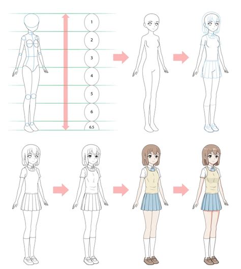 Cara Melukis Baju Anime Tekhnik Menggambar Desain Baju Seragam Di