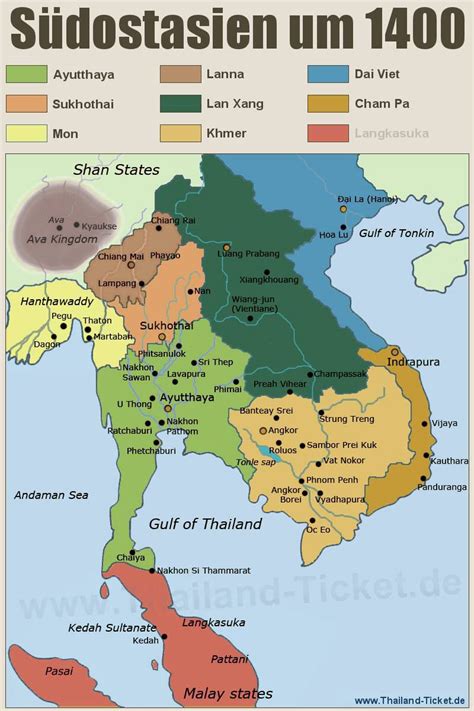 Map Of Thailand History World Maps