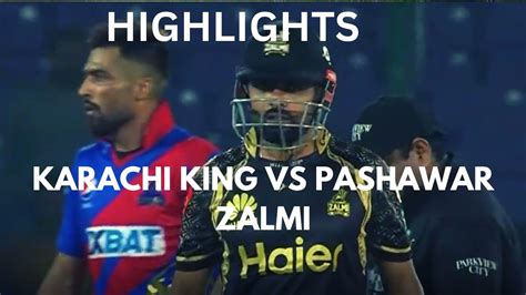 Karachi Kings Vs Peshawar Zalmi Highlights Psl 2nd Match 2023 Youtube