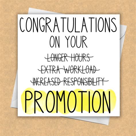 Promotion Card You Got Promoted New Job Card Funny Card Etsy