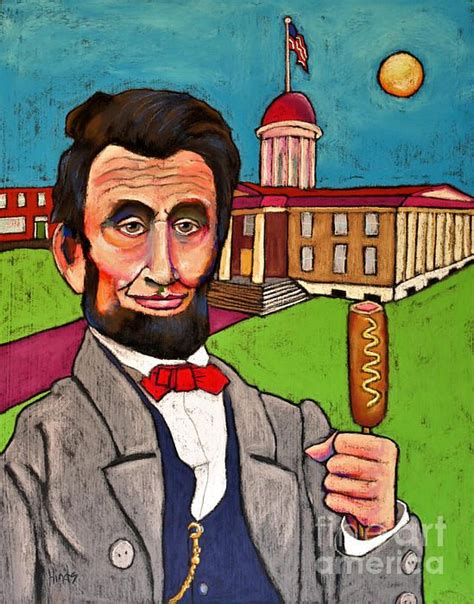 Lincoln At The Capitolcontemporary Folk Art Painting Contemporary
