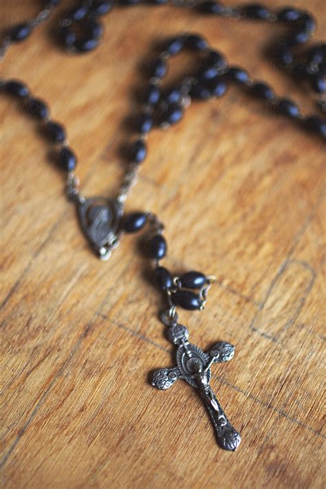 Vintage Rosary Beads On Table By Stocksy Contributor Natalie