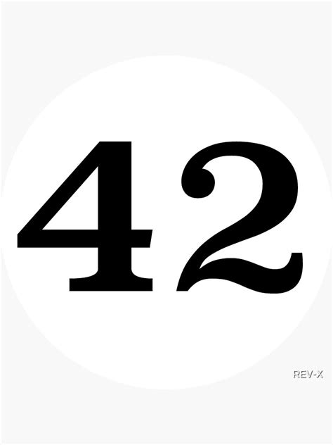 Classic Circle Racing Number 42 Sticker For Sale By Rev X Redbubble
