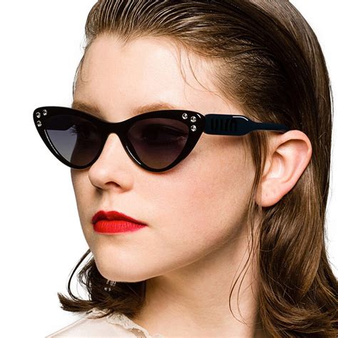 Ofir New Fashion Rhinestone Red Cat Eye Sunglasses Women Brand Designer