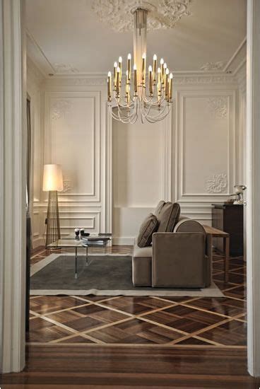 Wall Panels With Assymetrical Ornamentation Neoclassical Interior